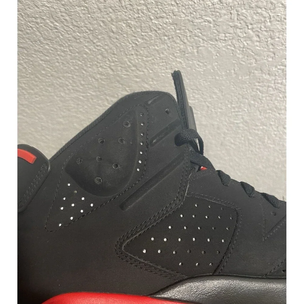2019 Nike Air Jordan 6 VI Retro Black Infrared Mens 9.5 Black Red 384664-060